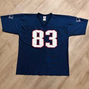 NFL New England Patriots Wes Welker #83 Jersey Men's XL Navy Blue Football